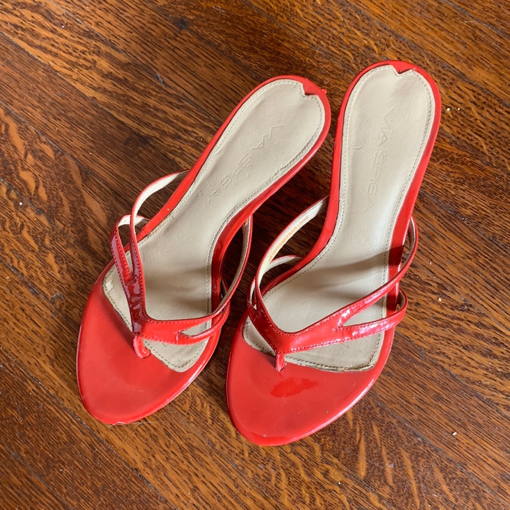 Via Spiga Red Kitten Heel size 4.5